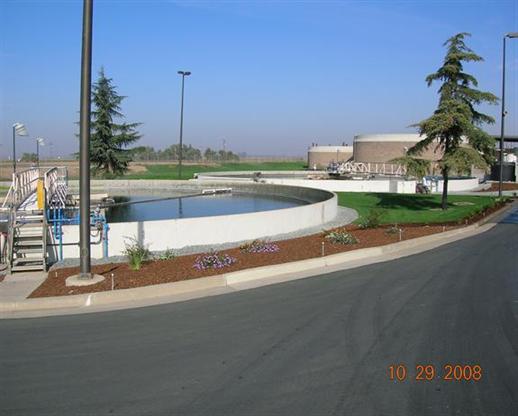 Landscaping in front of the WWTF