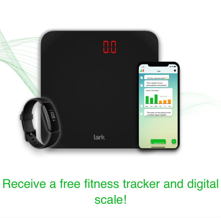 Lark Scale and Fitbit Pic