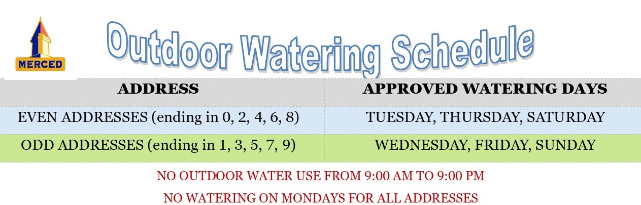2022 Outdoor Watering Schedule