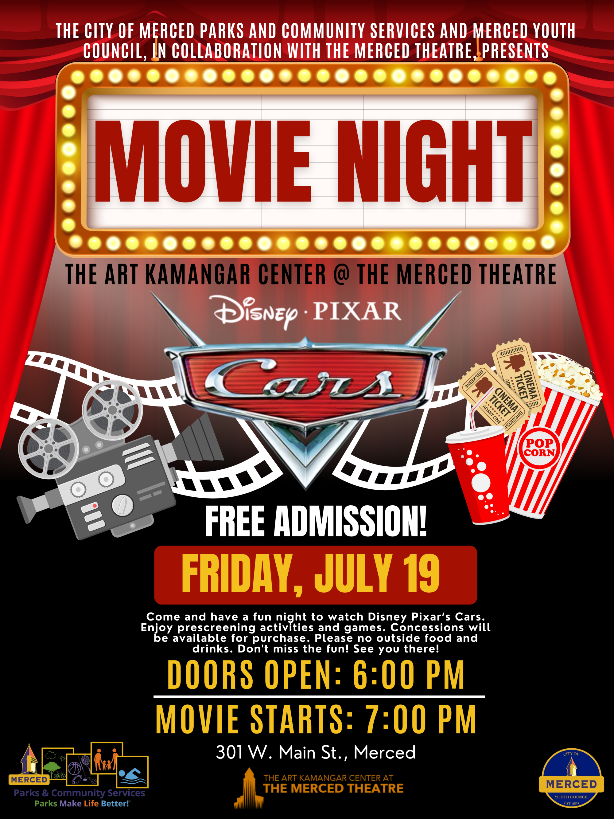 Cars Movie Night Poster