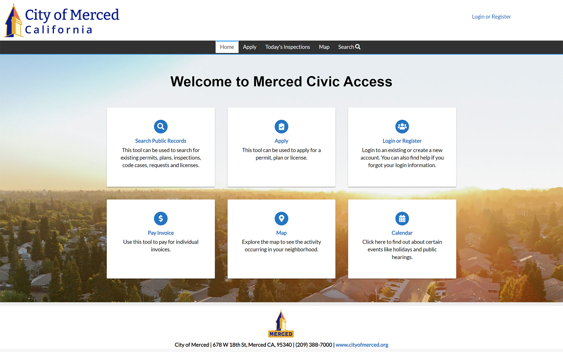 Civic Access Example Homepage