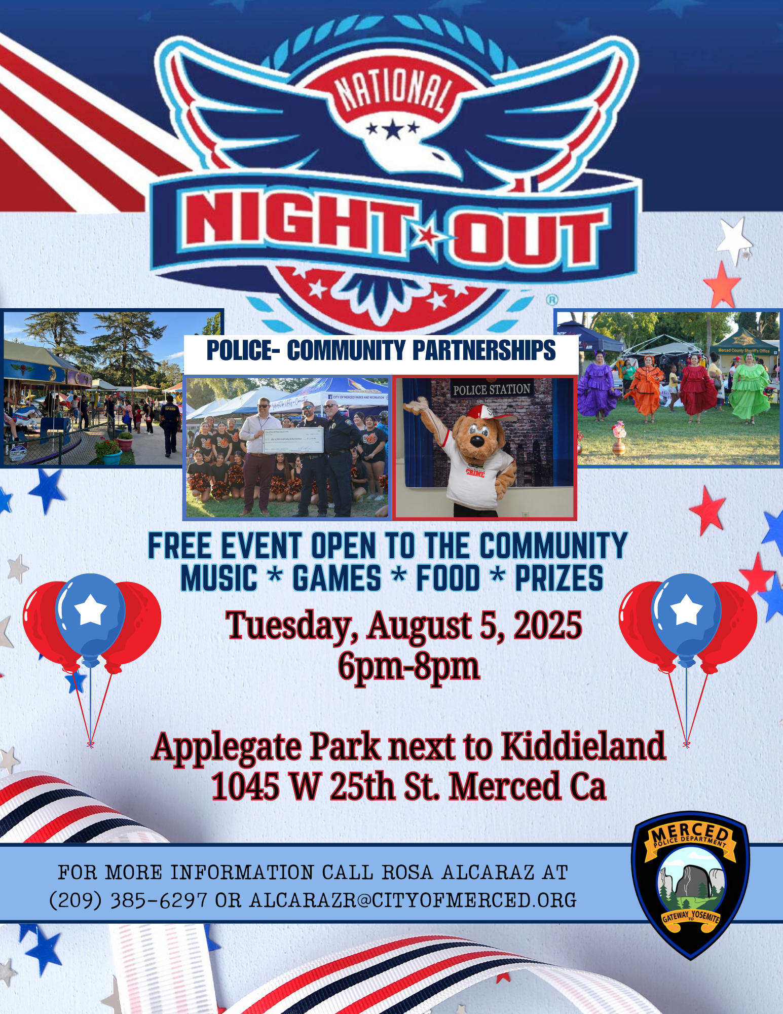 National Night Out Flyer in ENGLISH 2025